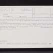 Tarbert, Tarbert Burial Ground, NR86NE 6, Ordnance Survey index card, Recto