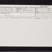 Stronachullin, NR87NW 2, Ordnance Survey index card, Recto