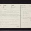 Achnaba, NR88NE 11, Ordnance Survey index card, page number 1, Recto