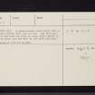 Achnaba, NR88NE 11, Ordnance Survey index card, page number 2, Verso