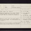 Kilmory, NR88NE 13, Ordnance Survey index card, Recto