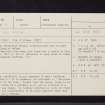 Loch Leathan, NR89NE 11, Ordnance Survey index card, Recto