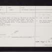 Kilbride Burial Slab 1, NR89NE 19, Ordnance Survey index card, Recto