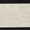 Duntroon, NR89NW 10, Ordnance Survey index card, page number 1, Recto