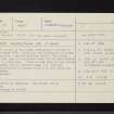 Ballymeanoch, NR89NW 14, Ordnance Survey index card, Recto