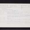 Ballymeanoch, NR89NW 14, Ordnance Survey index card, Recto