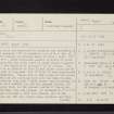 Dunchraigaig, NR89NW 15, Ordnance Survey index card, page number 1, Recto
