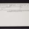 Ballymeanoch, NR89NW 18, Ordnance Survey index card, Recto
