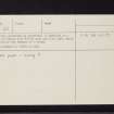 Upper Largie, NR89NW 43, Ordnance Survey index card, page number 2, Verso