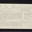 Achnabreck, NR89SE 2, Ordnance Survey index card, page number 1, Recto