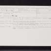 Achnabreck, NR89SE 2, Ordnance Survey index card, Recto