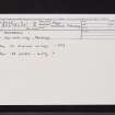 Achnabreck, NR89SE 2, Ordnance Survey index card, Recto
