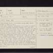 Auchoish, NR89SE 8, Ordnance Survey index card, page number 1, Recto