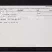Kilmichael Glassary 3, NR89SE 17, Ordnance Survey index card, Recto