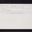 Cairnbaan 4, NR89SW 2, Ordnance Survey index card, Recto