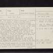 High Barnakill, NR89SW 13, Ordnance Survey index card, page number 1, Recto