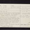 Dun Mor, Dunamuck, NR89SW 23, Ordnance Survey index card, Recto
