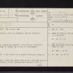 Arran, Kilpatrick, NR92NW 11, Ordnance Survey index card, page number 1, Recto