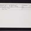 Arran, Carmahome, NR92NW 25, Ordnance Survey index card, Recto