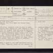 Arran, Torlin, NR92SE 2, Ordnance Survey index card, page number 1, Recto