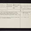 Arran, Glen Shurig, NR93NE 4, Ordnance Survey index card, page number 1, Recto