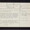 Arran, Machrie Moor, NR93SW 2, Ordnance Survey index card, page number 1, Recto