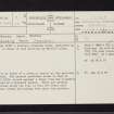 Arran, Machrie Moor, NR93SW 7, Ordnance Survey index card, page number 1, Recto