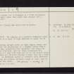 Arran, Moss Farm, NR93SW 11, Ordnance Survey index card, page number 2, Verso