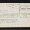 Arran, Moss Farm, NR93SW 12, Ordnance Survey index card, page number 1, Recto