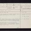 Arran, Moss Farm, NR93SW 13, Ordnance Survey index card, page number 1, Recto