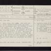 Arran, Tormore, NR93SW 15, Ordnance Survey index card, page number 1, Recto