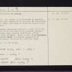 Arran, Tormore, NR93SW 15, Ordnance Survey index card, page number 2, Verso