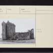 Skipness Castle, NR95NW 5, Ordnance Survey index card, page number 2, Verso