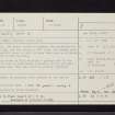 Cnoc Pollphail, Low Stillaig, NR96NW 5, Ordnance Survey index card, Recto
