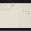 Port Leathan, Stillaig, NR96NW 9, Ordnance Survey index card, page number 2, Verso