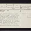 Bute, Glenvoidean, NR97SE 13, Ordnance Survey index card, page number 1, Recto