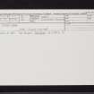 Middle Kames, NR98NW 11, Ordnance Survey index card, Recto