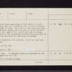 Carn Ban, Otter Ferry, NR98SE 6, Ordnance Survey index card, page number 2, Verso