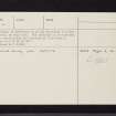 Barranlongairt, NR98SW 6, Ordnance Survey index card, page number 2, Verso