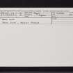 Barr Iola, NR98SW 12, Ordnance Survey index card, Recto