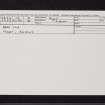 Barr Iola, NR98SW 15, Ordnance Survey index card, Recto