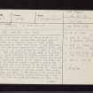 Fairy Knowe, Crarae, NR99NE 1, Ordnance Survey index card, page number 1, Recto