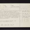 Loch Glashan, NR99SW 1, Ordnance Survey index card, Recto
