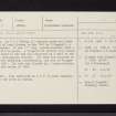 Loch Glashan, NR99SW 11, Ordnance Survey index card, Recto