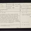 Arran, Kingscross, NS02NE 1, Ordnance Survey index card, page number 1, Recto