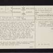 St Molaise's Table, NS02NE 6, Ordnance Survey index card, page number 1, Recto