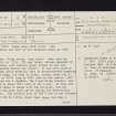 Arran, Dunan Beag, NS03SW 8, Ordnance Survey index card, page number 1, Recto