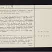 Arran, Dunan Beag, NS03SW 8, Ordnance Survey index card, page number 2, Verso