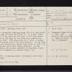 Arran, Dunan Beag, NS03SW 11, Ordnance Survey index card, page number 1, Recto