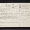 Bute, Scalpsie, NS05NE 10, Ordnance Survey index card, page number 1, Recto